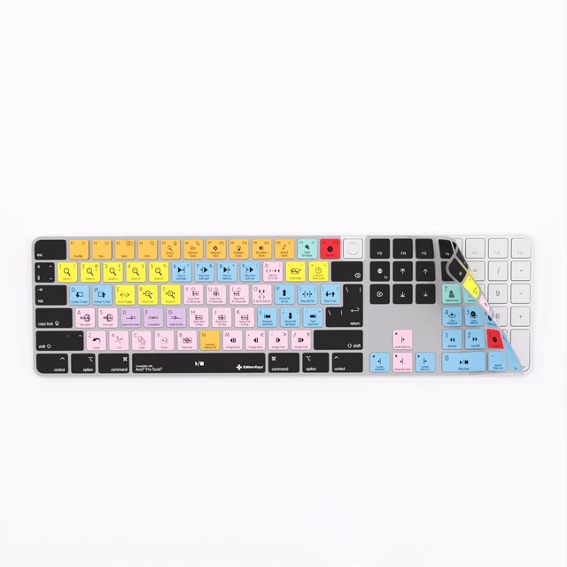 Main image of Shortcut Cover for Avid Pro Tools compatible with the iMac Magic Keyboard with TouchID and Magic Numeric Keyboard - By Editors Keys