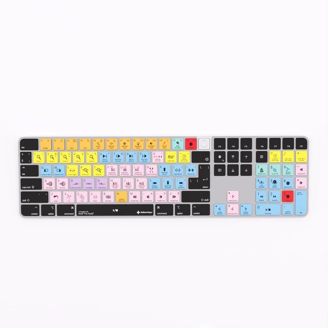 Alt view image 5 of 5 - Shortcut Cover for Avid Pro Tools compatible with the iMac Magic Keyboard with TouchID and Magic Numeric Keyboard - By Editors Keys