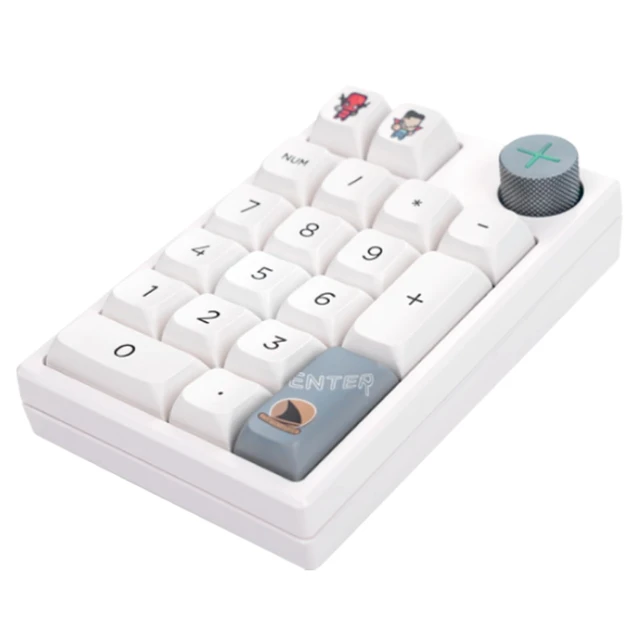Alt view image 2 of 7 - Darmoshark K3 Pro Three Mode 2.4G/BT5.0/USB-C Wireless Bluetooth Mechanical Number Keyboard - 19 Key Mini Portable RGB Backlight Game Keyboard