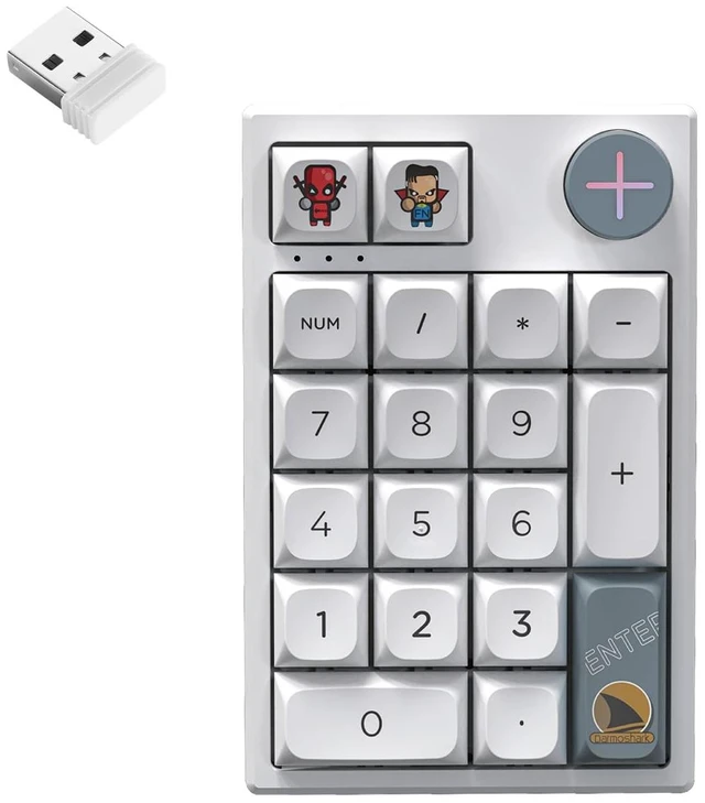 Main image of Darmoshark K3 Pro Three Mode 2.4G/BT5.0/USB-C Wireless Bluetooth Mechanical Number Keyboard - 19 Key Mini Portable RGB Backlight Game Keyboard