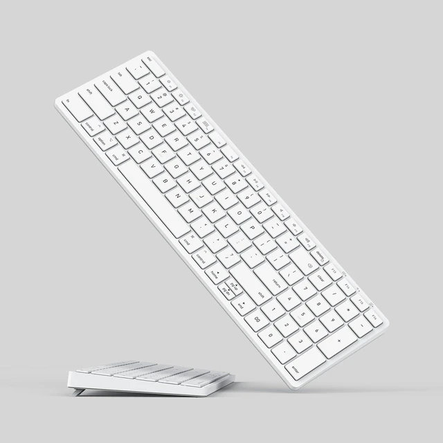 Main image of Yivandi Compact Wireless Keyboard for macOS Devices with Numeric Keypad | Bluetooth, USB-C Rechargeable, Quiet Typing, Apple-Style Layout, Ergonomic Kickstand, For iMac, MacBook and Mac Mini/Studio