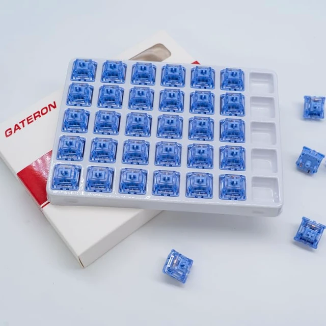 Alt view image 4 of 4 - GATERON CJ Keyboard Switches(35 PCS,Light Blue Purple) | China Joy Custom,5 Pins,Through-Hole LED,Linear Key Switches,smooth