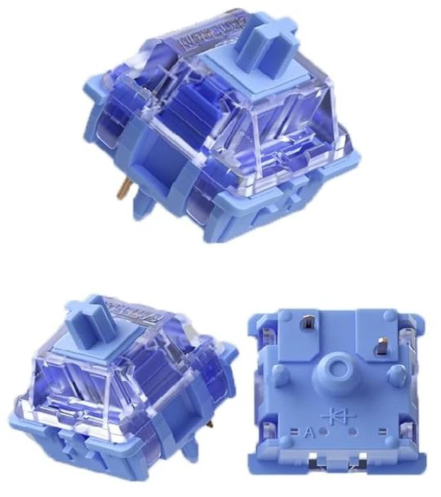 Alt view image 3 of 4 - GATERON CJ Keyboard Switches(35 PCS,Light Blue Purple) | China Joy Custom,5 Pins,Through-Hole LED,Linear Key Switches,smooth