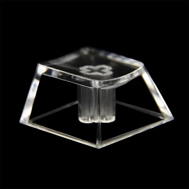 Alt view image 4 of 6 - Elacgap Blank Crystal Transparent Keycaps PC Material 1U Cherry Profile R4 Keycap for MX switches Mechanical Keyboard Backlit (Cherry Transparent, 100pcs)