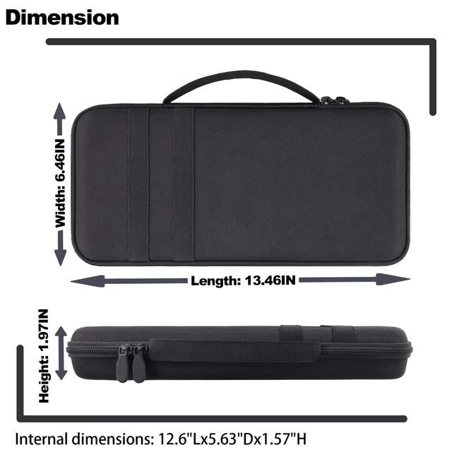 Alt view image 6 of 7 - Syongsion Hard Case for Logitech MX Mechanical Mini Keyboard, Black | Features a Mesh Pocket for Accessories. Sturdy Handle for Easy Carrying. Provides Shockproof, Scratch-Resistant Protection