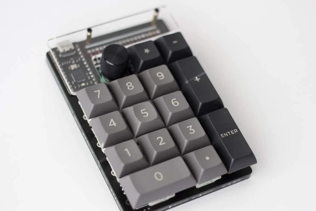 Alt view image 2 of 4 - Tidbit 19 Key Programmable QMK Mechanical Numpad Kit (Black)