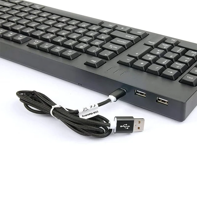 Alt view image 2 of 5 - M MC Saite MCSaite Left-Handed Keyboard, Wired Ultra-Thin Keyboard USB Port with 2 Hubs Portable Scissors Foot Structure Fit with Professional or Industrial Use for Computer Laptop Mac Notebook