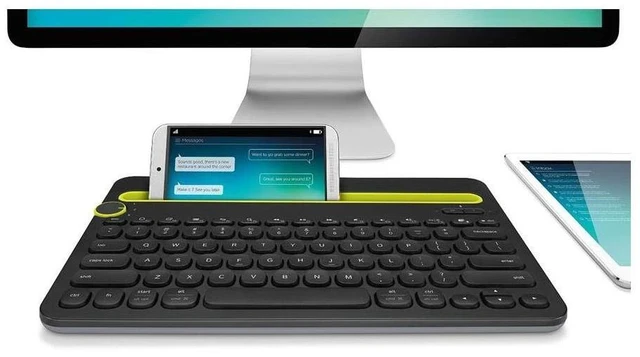 Alt view image 4 of 4 - Logitech K480 Wireless Multi-Device Keyboard for Windows, macOS, iPadOS, Android or Chrome OS, Bluetooth, Compact, Compatible with PC, Mac, Laptop, Smartphone, Tablet - Black