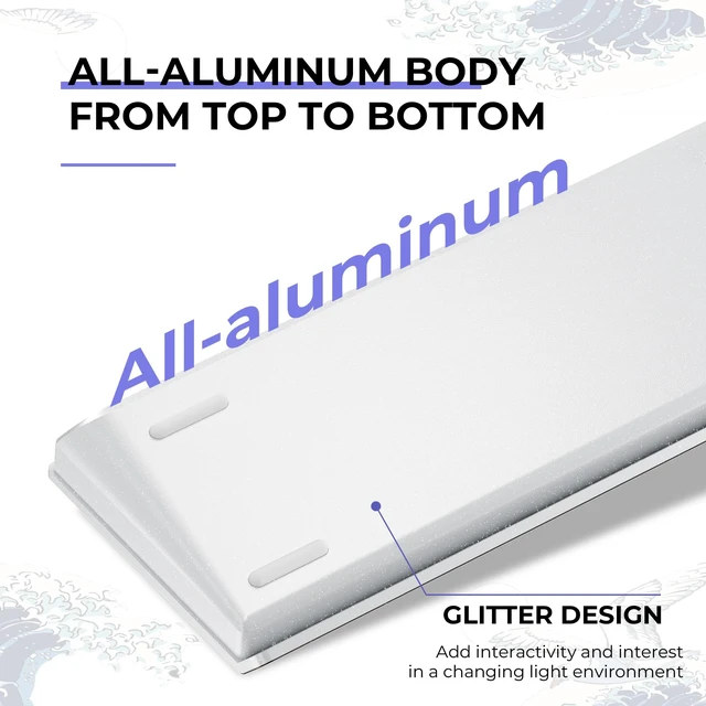 Alt view image 5 of 7 - HITIME x XVX 60% Percent Keyboard with Strap, H61 Wired Aluminum Gaming Keyboard, Hot Swappable, Kanagawa Anime PBT Keycaps, RGB Backlit, Cherry Profile, Sound Absorbing Pads, Creamy Linear Switch
