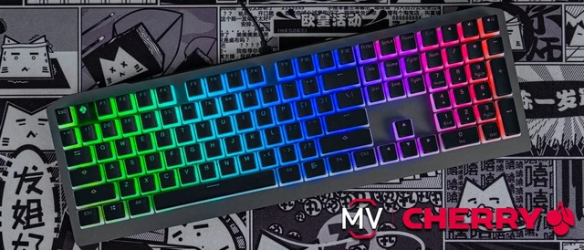Alt view image 7 of 7 - Cherry MV 3.0 Viola Wired Mechanical Gaming Keyboard. RGB Backlight with Cross Linear Viola Switches. from The Makers of The MX Switch. (Black)