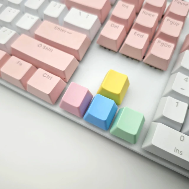 Alt view image 5 of 7 - Elacgap OEM Profile Blank Keycaps PBT Rainbow Mixed Colors 1U R4 Keycap for MX switches Mechanical Keyboard (Mixed Colors, 100pcs)