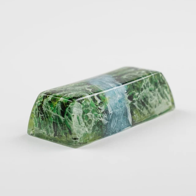 Alt view image 6 of 7 - ULTRAEQUIP Artisan Keycaps - Spring Mood Shine Through Resin 2.25U Custom Translucent Handmade Keycaps for Mechanical Keyboard (Shift Enter)