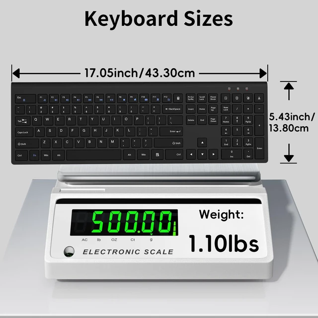Alt view image 6 of 7 - Wireless Keyboard Slim Silent 2.4G USB Computer Keyboard - Black(No Mouse) | for Laptop PC Desktop Notebook Chromebook Windows Mac, 12 Multimedia Keys, Fn Lock, 110 Keys Full Size with Number Pad