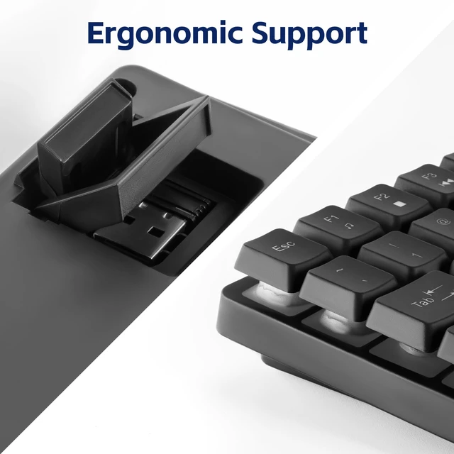 Alt view image 4 of 7 - Wireless Keyboard, Rechargeable Mini Quiet Keyboard, Thin Tenkeyless | 87 Key RGB Backlit, Small Compact Keyboard, Light Up Mechanical Feel Keyboard for Xbox PS4 PS5 PC Laptop Gamer