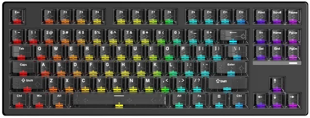 Main image of FE87 V2 Wired Mechanical Keyboard, Dual 8KHZ Polling Rate, Support SODC/Latency As 0.125MS/ARGBHot Swappable, Gasket Sturcture Gaming Keyboard (Black/Hyacinth Switch)