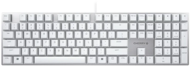 Main image of KC 200 MX Mechanical Office Keyboard with New MX2A switches. Modern Design with Metal Plate Frame (White W/MX2A Brown Switch)