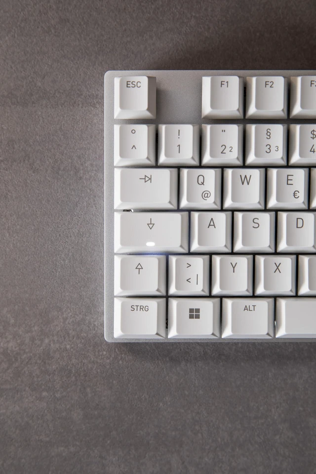 Alt view image 2 of 6 - KC 200 MX Mechanical Office Keyboard with New MX2A switches. Modern Design with Metal Plate Frame (White W/MX2A Brown Switch)