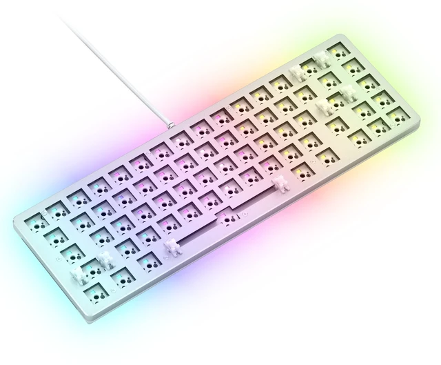 Main image of Gaming GMMK 2 Compact 65% Barebones (Frame Only) - Mechanical Gaming Keyboard Frame, Compact TKL Size (65%), Aluminium, Customisable, Per Key RGB, American QWERTY Layout - White