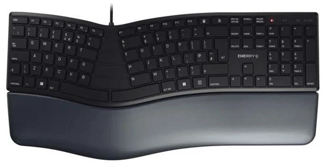 Main image of Ergo KC 4500 Keyboard - Cable Connectivity - USB Interface - 109 Key - English (US) - QWERTY Layout - Computer - Windows - Black