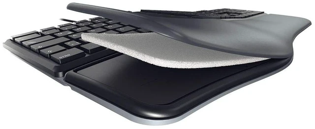 Alt view image 3 of 6 - Ergo KC 4500 Keyboard - Cable Connectivity - USB Interface - 109 Key - English (US) - QWERTY Layout - Computer - Windows - Black