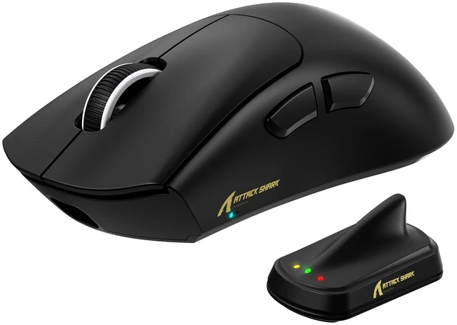 Main image of V8 Wireless Ultralight 8K Polling Gaming Mouse-Black | 42000 DPI,Nordic 54L15 MCU Chip,PAW3950 Max Sensor,Tri Mode-Wired/BT/2.4Ghz,400Hrs Long Battery,Programmable for PC Mac FPS