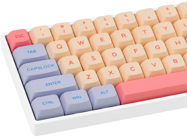 Main image of PBT Keycaps 132 Keys Marshmallow Keycaps Set, XDA Profile, Dye-Sublimation Cute Keycap for Mechanical Keyboard