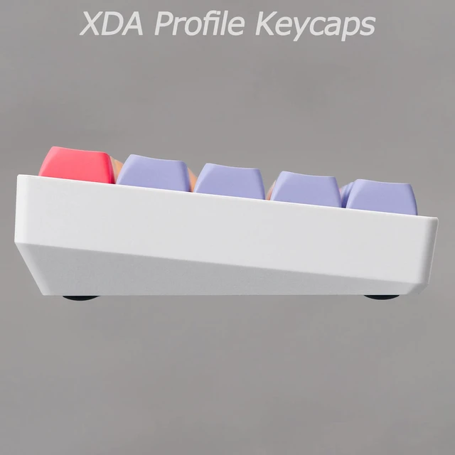 Alt view image 5 of 7 - PBT Keycaps 132 Keys Marshmallow Keycaps Set, XDA Profile, Dye-Sublimation Cute Keycap for Mechanical Keyboard