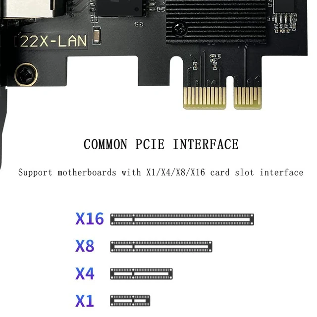 Alt view image 5 of 7 - 2.5Gbase-T Pcie Network Card Intel I226-V Chip 2.5G PCI Express Gigabit Ethernet Card Nic Wired RJ45 LAN Adapter Converter for Window 10/11