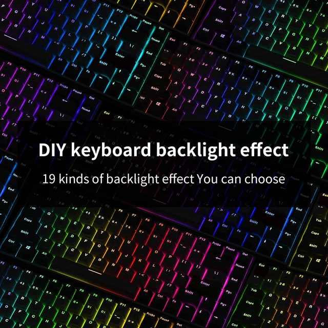 Alt view image 4 of 7 - GM840 Mechanical Keyboard,Wireless/Wired/Bluetooth Gaming Keyboard | Mechanical Keyboard,Wireless/Wired/Bluetooth Gaming Keyboard,75%,RGB Backlit,Hot Swappable,Compact,USB,Computer,PC,Red Switch
