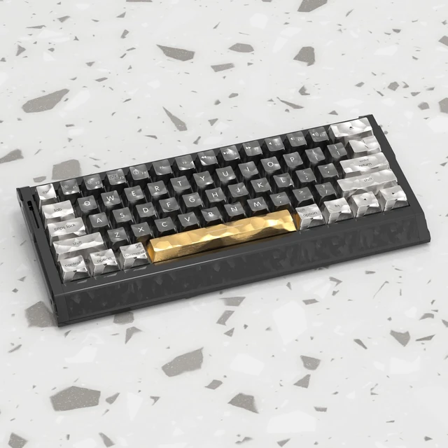 Alt view image 4 of 6 - KY60 Anodizing Aluminum Keyboard Case,60% Mechanical Gaming Keyboard,Full CNC Hall Effect Keyboard Compatible with Wooting60 Mad60 Win60 GH60 60HE (Black)