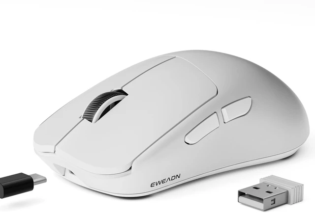 Main image of X23 Pro Gaming Mouse, Tri-Mode 2.4G/USB-C/BT 5.4 Wireless Mouse, PAW3311 Sensor, 12000 DPI, 59g Lightweight, 1ms Response, Anti-Slip Grip Tape Included Computer Mouse for Laptop/PC/Mac-White