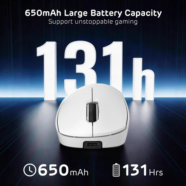 Alt view image 7 of 7 - MG5 8K Wireless Gaming Mouse 42000 DPI PAW3950 Sensor | 56g Lightweight Ergonomic Computer Mouse, Dual 8000Hz Polling Rate, 2.4GHz/BT/USB-C, Gaming Accessories for PC/Laptop/Mac