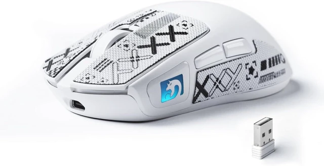 Main image of M4 Wireless Gaming Mouse, 52g Lightweight BT/2.4Ghz/Wired Computer Mouse, PAW3311 24K DPI Optical Sensor, 200h Battery Life, Griptape, Programmable Mice for PC/Win/Mac(White)