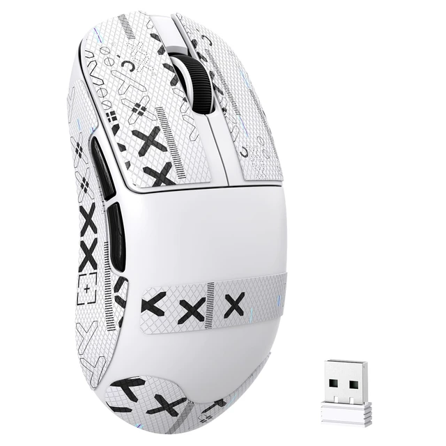 Main image of AJ199 Superlight Wireless Gaming Mouse,BK3633 Tri-Mode BT/2.4G Wireless/Wired Mouse with Grip Tape,24000DPI,1000Hz Polling Rate,600mAh,Med Size,5 Programmable Buttons for Pc/Mac,WhitePRO