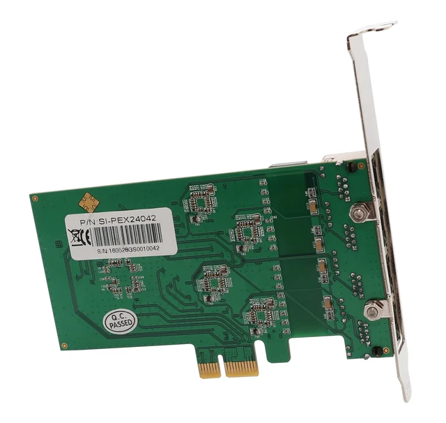 Alt view image 5 of 6 - 4 Port Quad Gigabit Ethernet PCI Express 2.1 PCI-E x1 Network Interface Card (NIC) 10/100/1000 Mbps Realtek Chipset SI-PEX24042