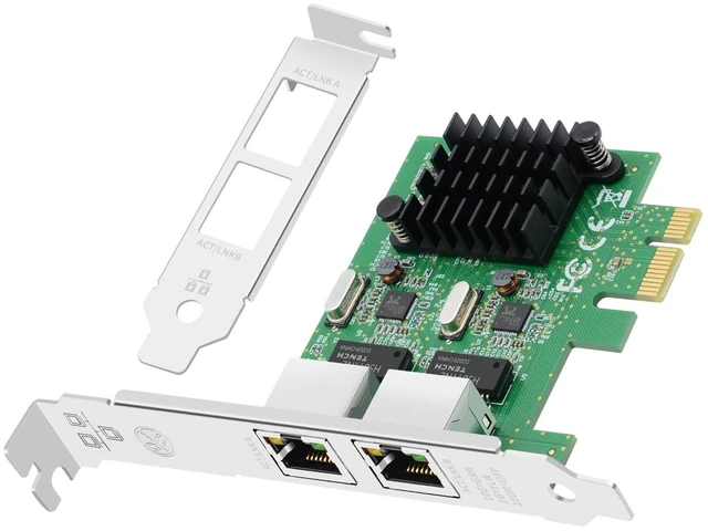 Main image of Gigabit Netwok Card with Realtek RTL8111G Chip Dual Port,1Gb Pice Ethernet Card 2 RJ45 Port PCI Express Network Adapter for PC,LAN NIC Card Ethernet Adapter Supports Windows,Linux