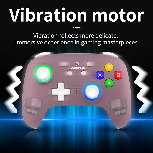 Alt view image 2 of 6 - RG P01 Wireless Gaming Controller RG P01 Controllers Gamepad for PC Plug and Play Gaming Gamepad with Hall Effect/Triggers Joystick rg p01 Game Controller Switch/PC/Steam/Android/IOS(Purple)