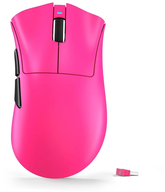 Main image of V3 Ultra-Light Wireless Gaming Mouse,PAW3311 Sensor, 500mAh, 62g, 25KDPI 2.4G/BT/USB-C Rechargeable Wireless Mouse with 5 Programmable Buttons for Laptop,PC,Mac Gamer (Berry Red)