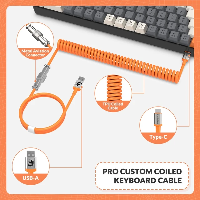 Alt view image 6 of 7 - T8 60% Mechanical Gaming Keyboard,68 Keys TKL Compact Layout Mini Keyboard,18 Chroma RGB Backlit,Slight Clicky Brown Switch,Anti-ghosting,Pro Coiled USB-C Cable,for PC,Mac,PS4,Xbox-Milk Shake