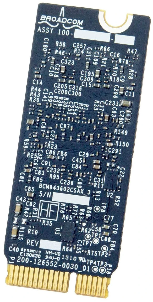 Alt view image 5 of 5 - Replacement Bluetooth 4.0 Bt Wireless WiFi Airport Card BCM943602CS BCM943602CSAX for MacBook Pro 13" or 15" Retina (2015) A1398 A1502 653-0194 802.11ac