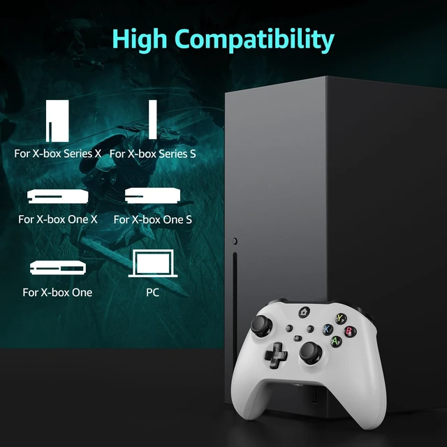 Alt view image 3 of 7 - Wired Controller for X-BOX/PC,Hall Effect Joysticks&Triggers Gamepad with Turbo, 3.5mm Headphone Jack/Dual Vibration,Compatible with X-BOX One/S/X,X-BOX Series S/X,PC,IOS,Android PlatformsWhite,7.2ft