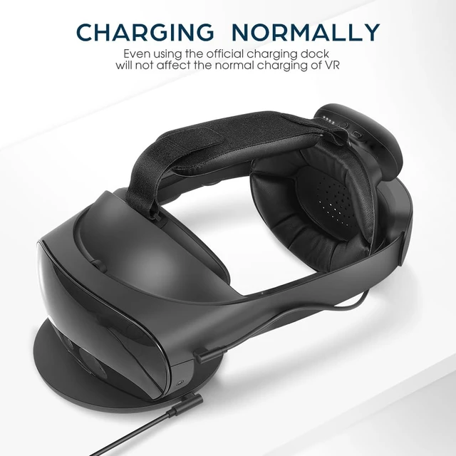 Alt view image 4 of 6 - Battery Head Strap with 10000 mAh Compatible with Meta Quest Pro Accessories Charging Dock Increase the Use Time by 2-3 Hour