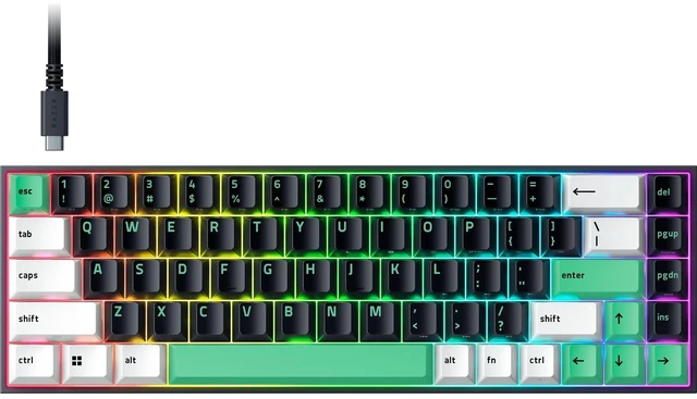 Main image of Reclusa X Mini 65% Hot-Swappable Mechanical Gaming Keyboard | Compatible with 3 & 5-Pin Switches, Razer Orange Tactile Switches Gen-3, Chroma RGB, Double ABS Keycaps, Sound Dampening