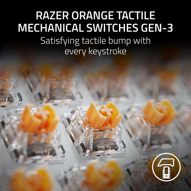 Alt view image 2 of 7 - Reclusa X Mini 65% Hot-Swappable Mechanical Gaming Keyboard | Compatible with 3 & 5-Pin Switches, Razer Orange Tactile Switches Gen-3, Chroma RGB, Double ABS Keycaps, Sound Dampening
