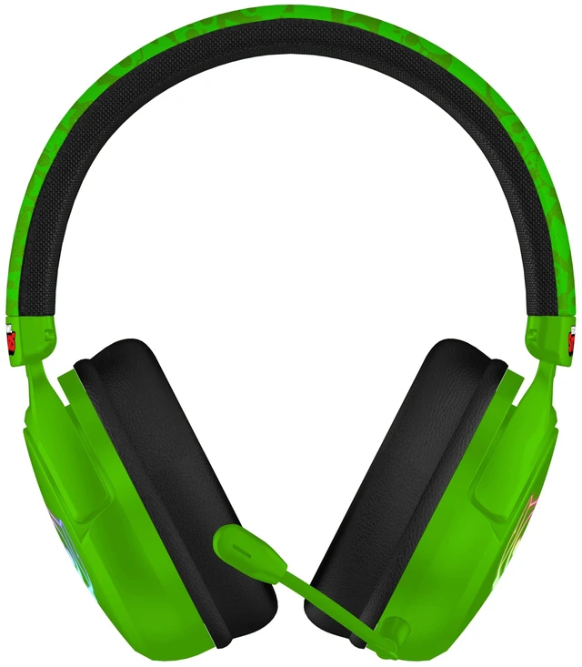 Alt view image 2 of 5 - Brawl Stars Wireless Gaming Headset RGB Led for Consoles Pc Mobile | Brawl Stars licensed RGB LED wireless gaming headphones, Mic, PS5 PS4 Xbox Switch PC Smartphone Tablet compatible Skull Green