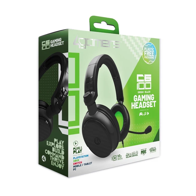 Main image of C6-100 Gaming Headset Green, Multi-Format Compatible