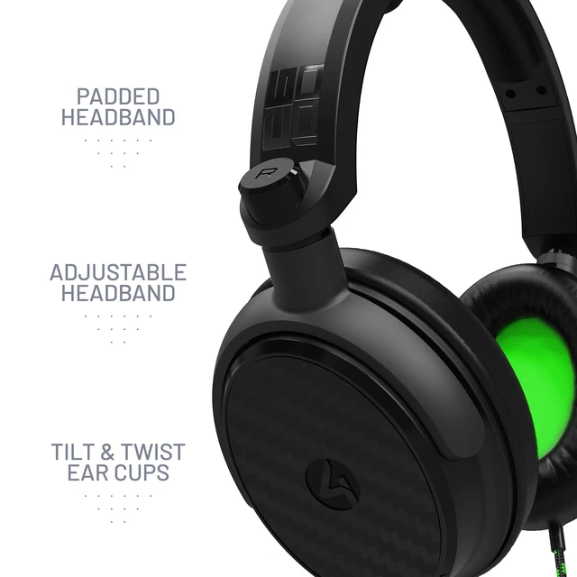 Alt view image 6 of 7 - C6-100 Gaming Headset Green, Multi-Format Compatible
