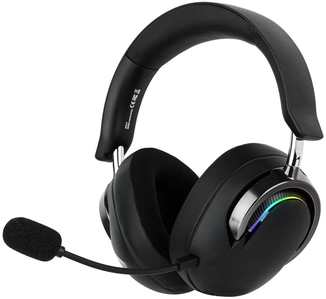 Main image of AULA A700 Wireless Gaming Headset with 7.1 Surround Sound, 50mm Driver, 2.4GHz/BT/Wired, Gaming Headphone with Noise Canceling Mic, RGB Light, 40H Battery, for PS4/PS5/PC/Switch (Black Grey)