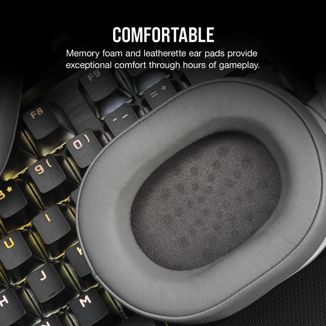 Alt view image 5 of 7 - HS55 Stereo Gaming Headset (Leatherette Memory Foam Ear Pads, Lightweight, Omni-Directional Microphone, PC, Mac, PS5/PS4, Xbox Series X | S, Nintendo Switch, Mobile Compatibility) White