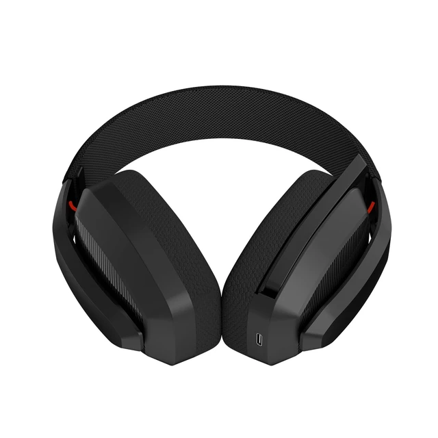 Alt view image 6 of 6 - Blitz Wireless + Bluetooth Gaming Headset 50mm Drivers, ENC Noise Cancelling Mic, Adjustable Headband, USB & Type-C (Black)